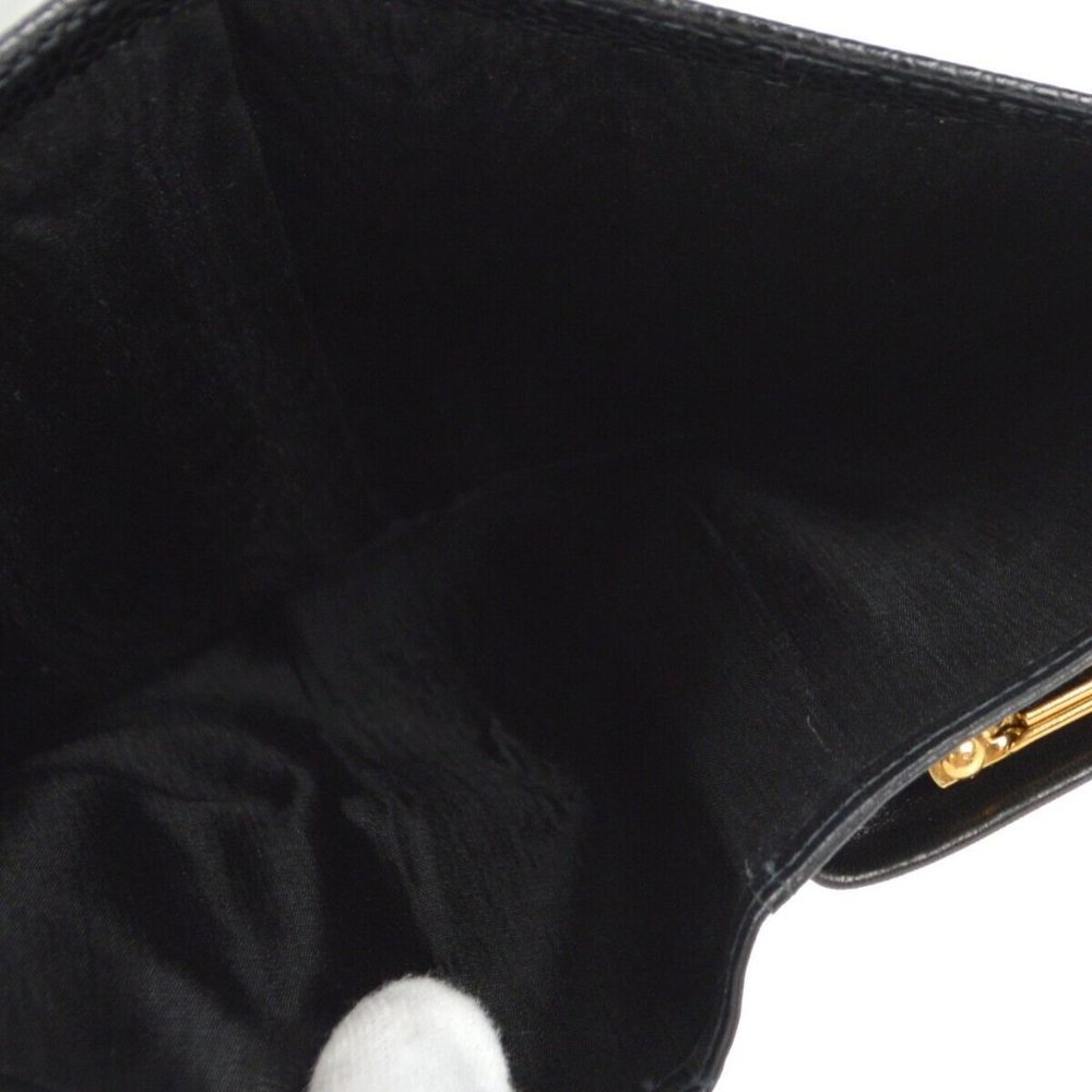 Authenticity Guaranteed Chanel Long Bifold Wallet Purse Black Caviar Skin - Picture 6 of 8